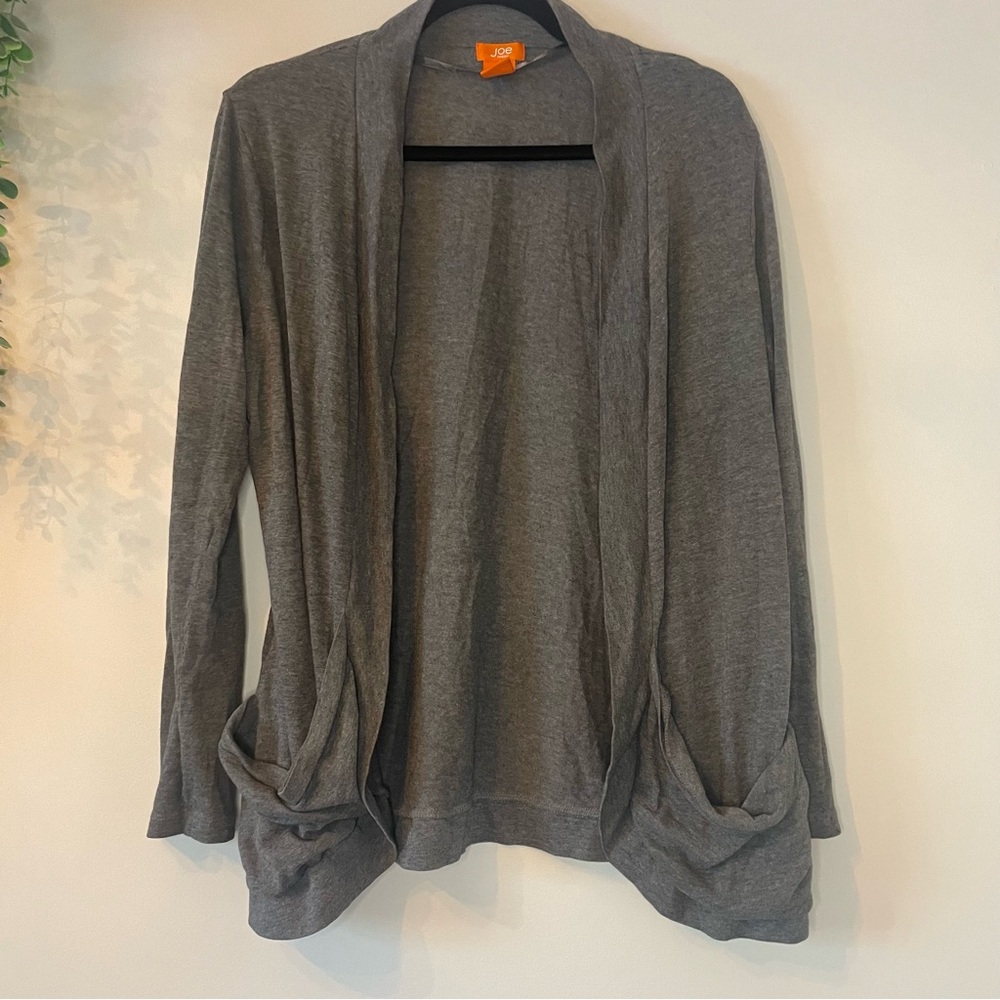 Fresh Charcoal Open Front Cardigan